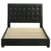 Coaster Fine Furniture 315911BLKKE Medley - Genuine Leather Eastern King Platform Bed - Black