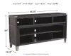 Ashley Furniture W901-68 Todoe - LG TV Stand w/Fireplace Option - Gray