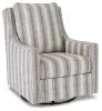 Ashley Furniture A3000207 Kambria - Swivel Glider Accent Chair - Ivory / Black