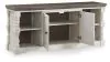 Ashley Furniture W814-30 Havalance - Extra Large TV Stand - 2 Doors - Brown / Beige