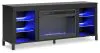 Ashley Furniture W2721-168 Cayberry - TV Stand With Fireplace - Black