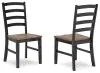 Ashley Furniture D634-01 Wildenauer - Dining Room Side Chair (Set of 2) - Brown / Black