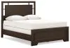 Ashley Furniture B441/31/36/81/97/92(2) Ashley Furniture B441/31/36/81/97/92(2) Covetown - 6 Pc. - Dresser, Mirror, Queen Panel Bed, 2 Nightstands - Dark Brown