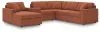 Ashley Furniture 92102S52 Ashley Furniture 92102S52 Modmax - 6-Piece Sectional With Laf Corner Chaise, Raf Corner Chair And Storage Console - Spice
