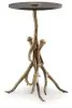 Ashley Furniture A4000606 Lemkins - Accent Table - Black / Antique Gold Finish