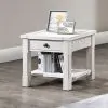 New Classic T3883-20 New Classic T3883-20 Dorsey - 1 Drawer End Table -White