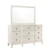 Samuel Lawrence Furniture S916-010 Madison - 9-Drawer Dresser in a Grey-White Wash Finish - Natural