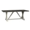 Liberty Furniture 619-T3878 Willowrun - Trestle Table - Rustic White / Weathered Gray Top