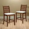 New Classic D1652B-22 New Classic D1652B-22 Pascal - Ladderback Counter Chair (Set of 2) - Walnut