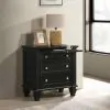 CoasterEssence 201322 Sandy Beach - 3-Drawer Nightstand - Black