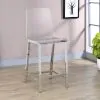 CoasterEssence 100265 Juelia - Counter Chair (Set of 2) - Chrome And Clear Acrylic