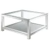 CoasterElevations 736218 Valentina - 1-Shelf Square Glass Top Coffee Table - Silver