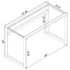 CoasterEssence 800746 Hartford - Glass Top Writing Desk - Chrome