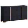Coaster Fine Furniture 222831KE-S4 Marceline - 4 Piece Eastern King Bedroom Set - Black