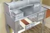 Furniture of America CM-DK6845SV Harriet - Vanity With Stool - Silver