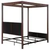 Coaster Fine Furniture 360331KE Zimmerlee - Metal Eastern King Canopy Bed - Rust Brown
