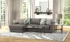 Jackson 5045/73/75-28 Jackson 5045/73/75-28 Minori - Italian Leather 2 Piece Sofa / Chaise With LSF Chaise - Steel