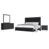 New Classic 00-B1891-24N New Classic 00-B1891-24N Ava - 6/0 Western King 4 Piece Bedroom Set (Bed & Dresser & Mirror & Nightstand) - Black