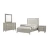 New Classic 00-B1248-35N New Classic 00-B1248-35N Lennox - 5/0 Queen 5 Piece Bedroom Set (Bed, Dresser, Mirror, 2 Nightstands) - Gray / Silver