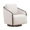 Liberty Furniture 722-ACH16 Liberty Furniture 722-ACH16 Nora - Upholstered Swivel Accent Chair - Dark Brown / White