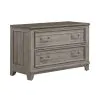 Liberty Furniture 237G-CB4490 River Place - Curio Base - Riverstone Gray & Tobacco