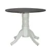Liberty Furniture 182-CD-3DLS Brook Bay - 3 Piece Drop Leaf Set - Textured White / Carbon Gray