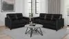 Coaster Fine Furniture 504664-S2 Scotland - 2 Piece Faux Leather Upholstered Sofa Set - Black