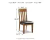 Ashley Furniture D594-01 Ralene - Dining UPH Side Chair (Set of 2) - Medium Brown