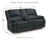 Ashley Furniture 7650496 Ashley Furniture 7650496 Draycoll - Dbl Rec Pwr Loveseat W/Console - Slate