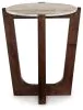 Ashley Furniture T667-6 Tanidore - Round End Table - Warm Brown