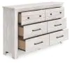 Ashley Furniture PCB1171-31 Makidern - Six Drawer Dresser - Whitewash