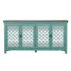 Liberty Furniture 2011-AC7236 Liberty Furniture 2011-AC7236 Kensington - 4 Door Accent Cabinet - Turquoise / Worn Wood Tone