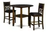New Classic D1701-42S-BRN New Classic D1701-42S-BRN Gia - 3 Piece Dining Set (Counter Drop Leaf Table & 2 Chairs) Faux Leather - Brown