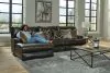 Jackson Furniture Industries 643/62/64/67-09 Jackson Furniture Industries 643/62/64/67-09 Como - 3 Piece Italian Leather Match Power Reclining Sofa / Chaise With 1 Lay Flat Reclining Seat And LSF Chaise - Chocolate