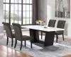 CoasterElevations 115511-S5BV Sherry - 5 Piece Rectangular Marble Top Dining Table Set - Brown