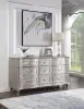 CoasterElevations 223393 Evangeline - 9-Drawer Dresser - Silver Oak