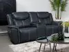 Coaster Fine Furniture 610272 Sloane - Upholstered Padded Arm Reclining Loveseat - Blue