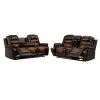 New Classic 20-7005-2NP Nikko - Manual 2 Piece Sofa & Loveseat - Brown