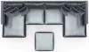 Jackson Furniture Industries 2245/75/31/76/12-23 Jackson Furniture Industries 2245/75/31/76/12-23 Remington - 4 Piece Modular Double Chaise Sectional And 1 Included Cocktail Ottoman - Slate