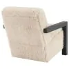 Coaster Fine Furniture 907533 Fitzroy - Faux Fur Upholstered Chair Solid Wood Arms - Latte