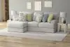 Jackson Furniture Industries 2340/75/42-28 Jackson Furniture Industries 2340/75/42-28 Stockbridge - 2 Piece Sofa Chaise With Comfort Coil Seating And 6 Accent Pillows Included (Left Side Facing Chaise) - Slate
