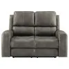 Coaster Fine Furniture 603432PPP Brickston - Triple Power Reclining Loveseat - Charcoal
