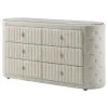 Coaster Fine Furniture 360113 Sonya - 6-Drawer Upholstered Bedroom Dresser - Ivory