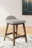 Ashley Furniture D615-124 Ashley Furniture D615-124 Lyncott - Upholstered Barstool (Set of 2) - Light Gray / Brown