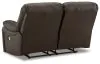 Ashley Furniture U4380874 Leesworth - Reclining Power Loveseat - Dark Brown