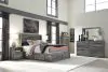 Ashley Furniture B221/31/35/57/54S/60(2)/91(2)/B100-13 Ashley Furniture B221/31/35/57/54S/60(2)/91(2)/B100-13 Baystorm - 9 Pc. - Dresser, Mirror, Queen Panel Bed with 6 Storage Drawers, 2 Nightstands - Gray