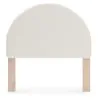 Ashley Furniture PCB1566-87 Arloster - Full Upholstered Panel Headboard - White / Tan