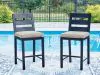 Ashley Furniture PCP587-124 East Beach - Barstool (Set of 2) - Blue