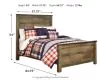 Ashley Furniture B446B3 Ashley Furniture B446B3 Trinell - Full Panel Bed - Brown