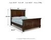 Ashley Furniture B697B2 Porter - Queen Panel Bed - Rustic Brown